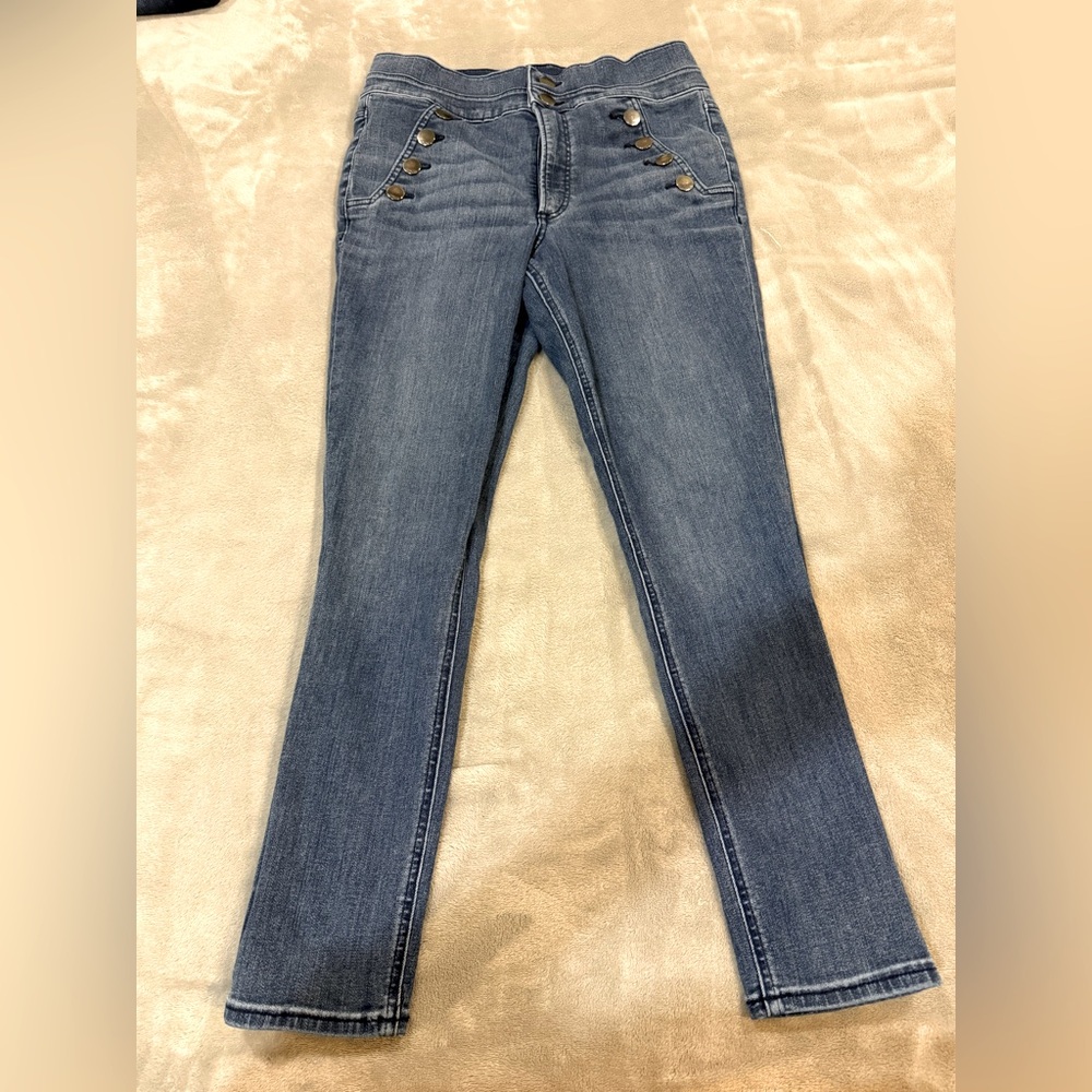 Express high rise ankle legging size 10- sailor style buttons